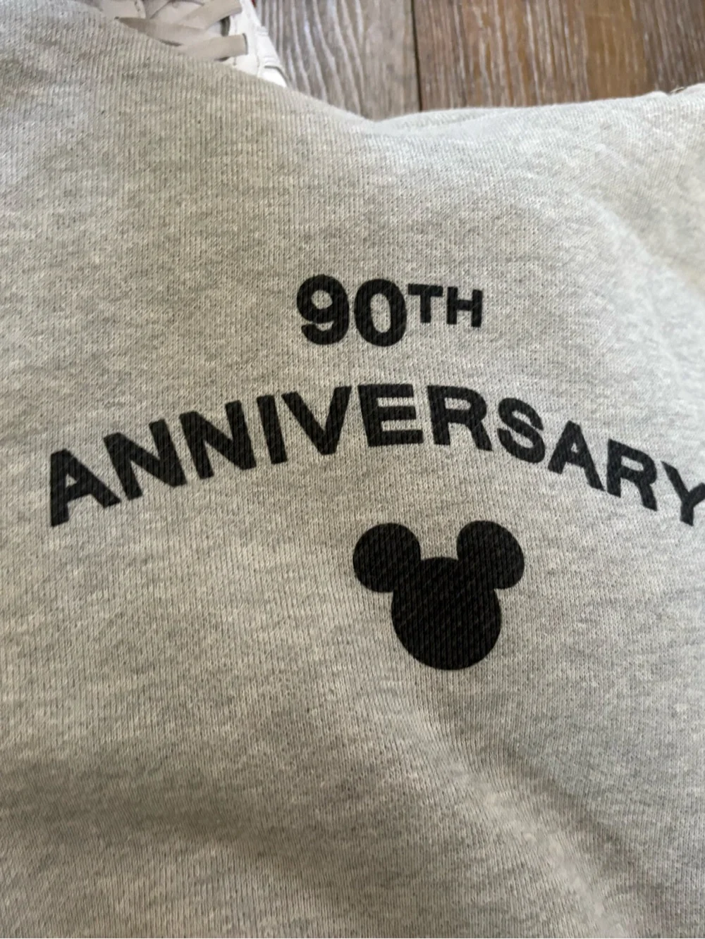 Zara Disney Grey Hoodie Dress with Mickey Graphic and Red Stripes